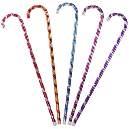 5 STK Barn To Farge Krykke Jazz Danse Rekvisitter Sceneopptreden Dekorative Rekvisitter Spaserstokk Tilbehør (Tilfeldig Farge)