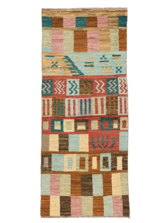 74X175 Tapis Moroccan Berber - Afghanistan Moderne De Couloir Marron/Orange (Laine, Afghanistan) Carpetvista
