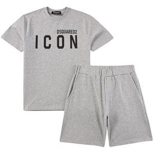 Kids - Dsquared2 2-piece Light gray melange Pajamas - Nightwear - 14 years - Grey