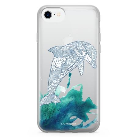 Bjornberry Skal Hybrid iPhone 7 - Mandala Delfin