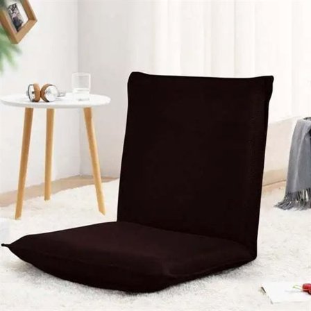 Fällbar golvstol med justerbart ryggstöd i 6 positioner - Brun