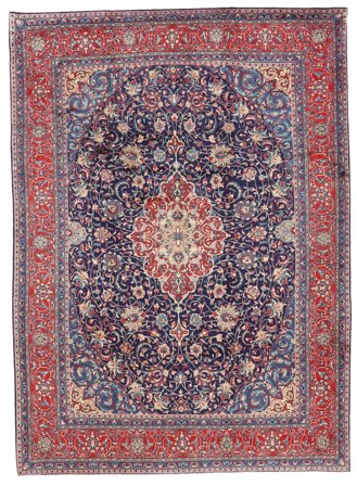 Sarough Vloerkleed 235X330 Donkerrood/Donker Roze Wol, Perzië