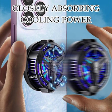 Kjøler for telefon spill Rask kjøleribbe Mobiltelefon kjøler vifte kjøler(Magnetisk tiltrekning)