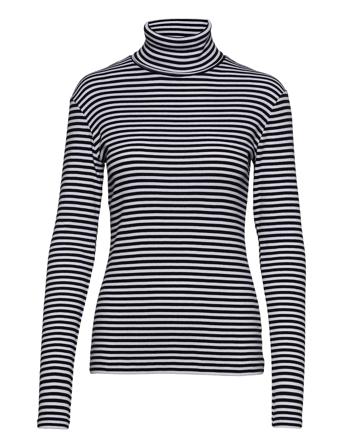 Vera Fine Rib Jersey Ls Patterned Wood Wood