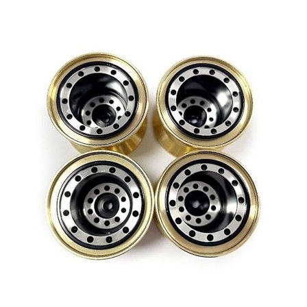 4 stk messingklemme ring metall 1.0 hjulring hjulnav for Fms Fcx24 Max Smasher 1/24 Rc Crawler Car U