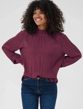 Kaffe Trine Blouse - Burgundy - 34