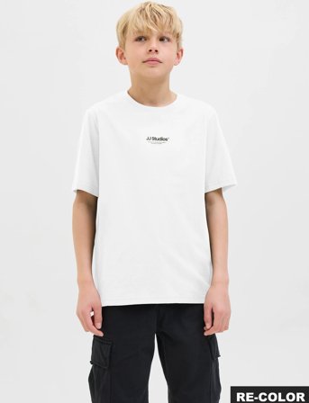 Jack & Jones Jjesoho Tee Ss Crew Neck Noos Jnr - White - 152