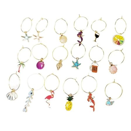 1/10 stk. Vinglas Etiketter Sjove Vinglas Vinsmagning Gaver Bryllupsdekorationer 10 stk. (Tilfældig)