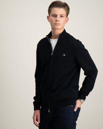 GANT CASUAL COTTON CARDIGAN Zwart Truien Jongens - Kids Brand Store