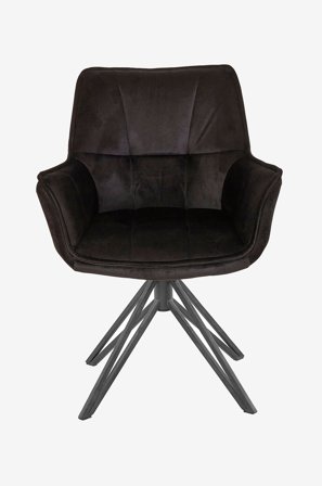 Loft24 - Spisebordsstol med armlæn CIANA, 2-pak - Sort - Stole med armlæn - Fra Homeroom