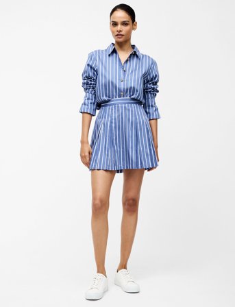 French Connection Alexis Cotton Stripe Pltd Mini - Blue - 42