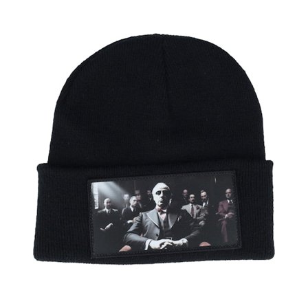 Calza Pennello - Noir cuff Bonnet - Mob Boss Beanie Black Cuff @ Hatstore