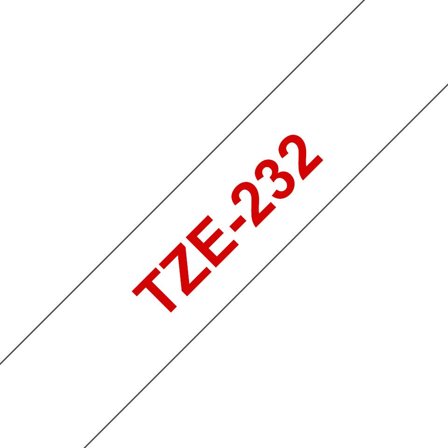 Brother TZe tape 12mmx8m red/white