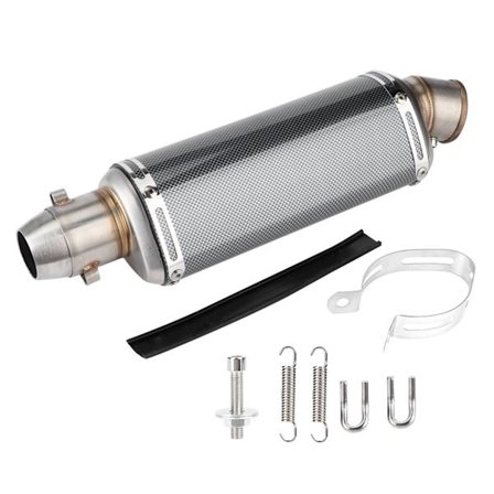 51mm/2 tommer Motorcykel Scooter Udstødningsrør Kulfibertekstur Passer til Yamaha R3 R6 R15