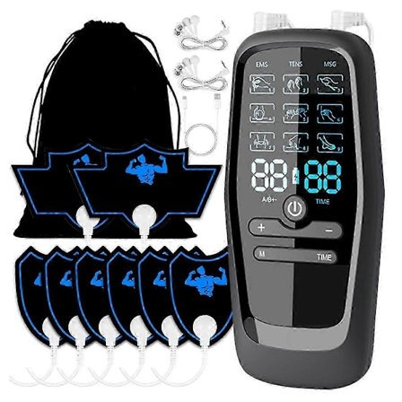EMS Tens Enhed Professionel Muskelstimulator Bærbar Elektrisk Kropsmassager til Rygsmerter, Nakkesmerter