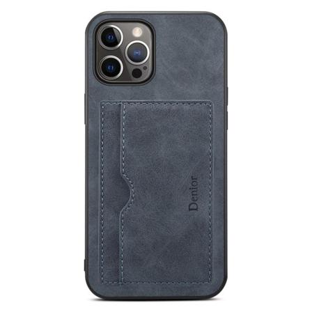 Denior Iphone 13 Pro Max Tpu-skal Med Korthållare - Grått Grå
