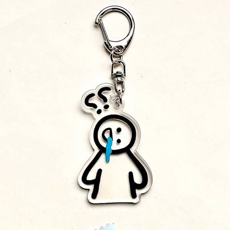 Roliga uttryckssymboler Matchstick Man Key Chain Portable Pendant Keych