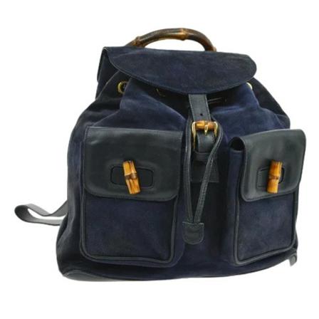 Gucci Vintage, Pre-owned Leather gucci-bags Zwart, Dames, Maat:ONE Size,nubuck