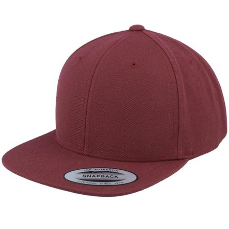 Yupoong - Röd snapback Keps - Kids Maroon Snapback @ Hatstore