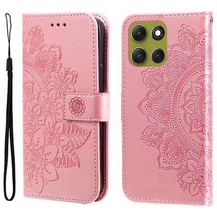 SKALO Motorola Moto G86 Power 5G Mandala Flip Cover - Pink