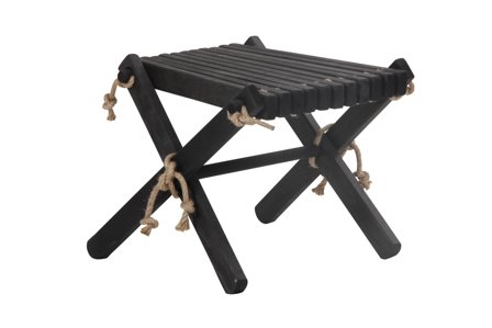 Brafab Ribbon Fotpall Svart, Utemöbler