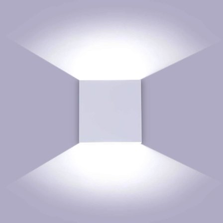 Hvid væglampe med dæmpning, varm hvid, 12W, berøringsvæglampe