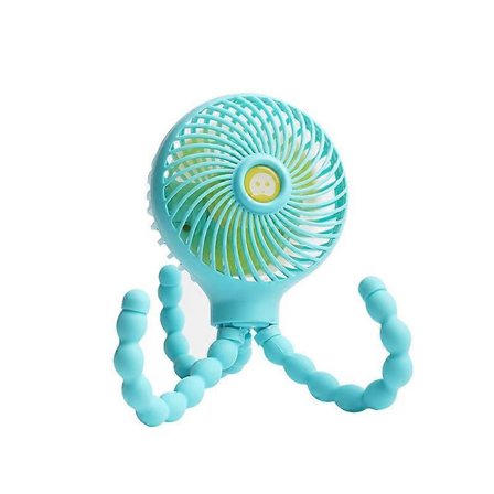 Octopus Liten Vifte Octopus Mini Håndholdt Barnevognvifte Oppladbar Octopus Kjøle Brakettvifte