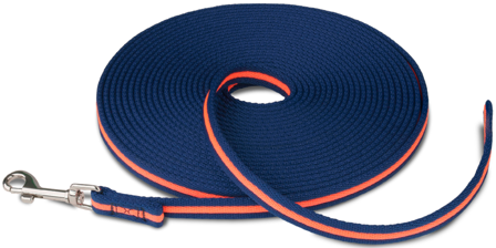 Coachi Training Line koulutus- ja jälkiliina, 10m, tummansininen/oranssi