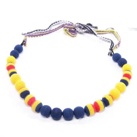 Prada Vintage Pre-owned Cotton necklaces , Blauw , Dames , Maat: ONE Size Vintage Sieraden