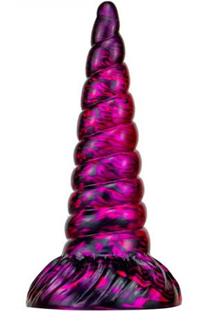 Metallic Dildo Unix Purple/Black 19,5 cm Dragon dildo - Blushme.se