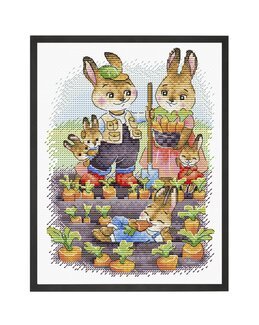 Broderikit Billede Familien - M.P Studia