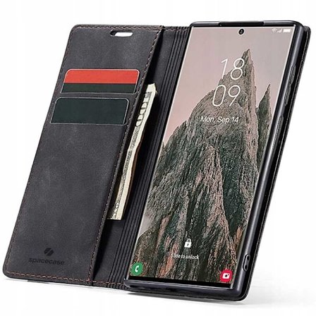 Spacecase Fodral Plånbok För Samsung Galaxy S24 Ultra Black