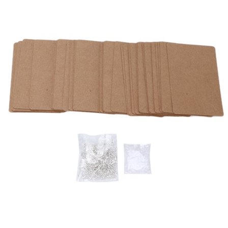 250 stk. øreringe tilbehørssæt DIY smykkefremstillingssæt med kroge bagside displaykort