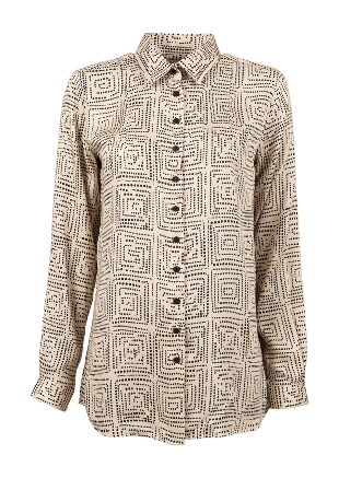 The Shirt Factory Randig Skjorta Petra Art Skjortor Dam Beige 44