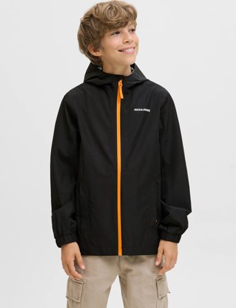 Jack & Jones Jjeflynn Rain Jacket Noos Jnr - Black - 128