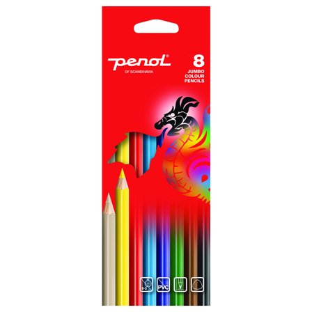 Penol Jumbo Färgpennor 8-Pack