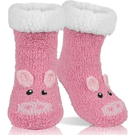 Børneslippersokker Fluffy Sokker, Dreng Pige Sød Dyr, ZQKLA