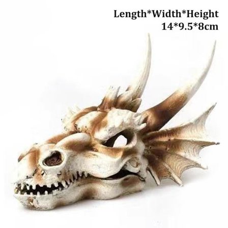 Simulering Resin Skull Ornamenter DIY Aquarium Decoration