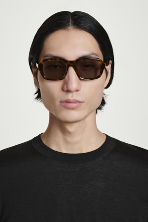 COS Men's Square Frame Aviator Sunglasses in Brown