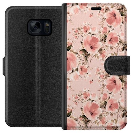 Yhteensopiva Lompakkokotelo Samsung Galaxy S7 Kukkia