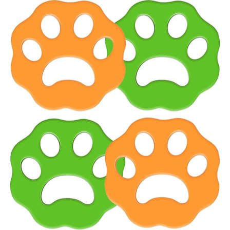 4 stycken (orange + grön) Djurhårsborttagare för tvättmaskin, kläder