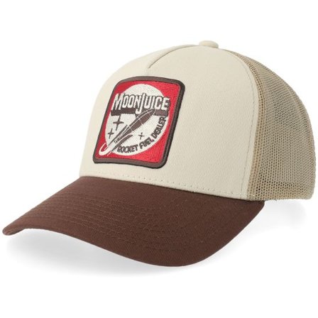 Kiddo Cap - Beige trucker Keps - Moon Juice Patch Blank Stone/Khaki/Brown A-frame Trucker @ Hatstore