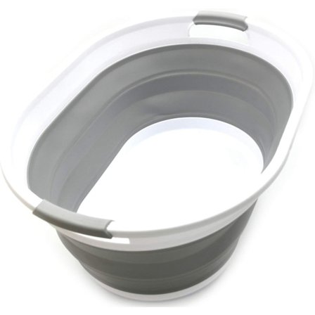 Hopfällbar tvättkorg i plast, bärbar hopfällbar förvaringskorg sa