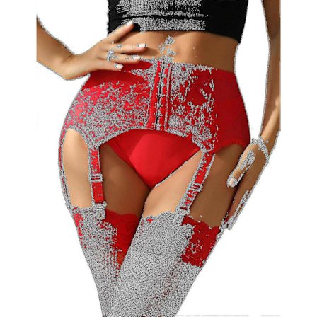 Dame Hofteholder Plus Size Blonde Hofteholder og 6 Metalclips Justerbar Undertøj Hofteholder Strømpeholdere U-Perfet