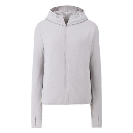 Dam full dragkedja UPF 50+ solskydd huvtröja jacka långärmad solskydd skjorta vandring utomhus sportkläder med fickor