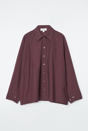 COS Women's Relaxed Double Cuff Shirt in Red
