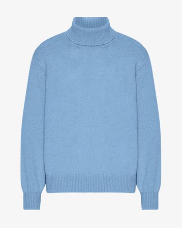 Merino Wool Turtleneck - Seaside Blue - Male - M
