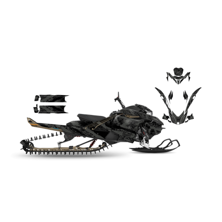 Dekalkit SweTown Ocelot Grå - Lynx Xtrim RE 3500 850 E-Tec 2018-2020