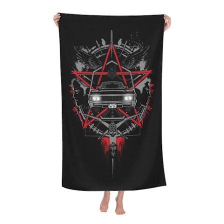 v535 Supernatural Jensen Ackles Strandhandduk fvG535