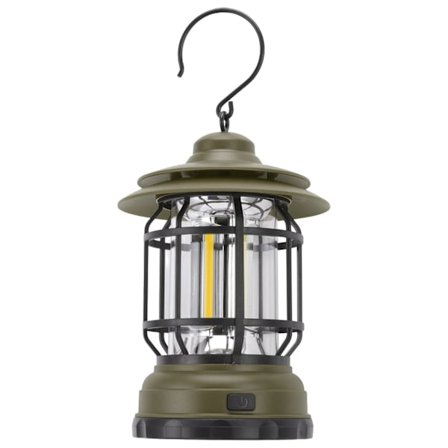 Bærbar camping lanterne udendørs LED camping telt lanterne multifunktionel retro hængende COB nødbærbart lys grøn